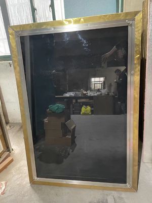 Harga yang bagus Dinding dipasang jendela terlindung Perak Aluminium 40dB Radiation Shielding Windows on line